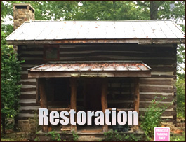 Historic Log Cabin Restoration  Lake Waccamaw, North Carolina